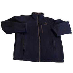 Gerry Jacket Men Medium Blue Full Zip Outdoors Heavyweight Knitted Hiking Casual